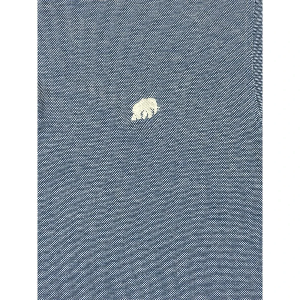 Banana Republic Organic Cotton Pique Polo Shirt Men's Large Blue Short Sleeve